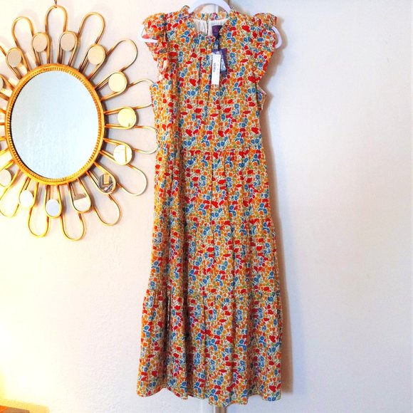 J. Crew Dresses & Skirts - 💐LAST ONE J. Crew Liberty® Poppy and Daisy Print Tiered Dress, NWT Sm.